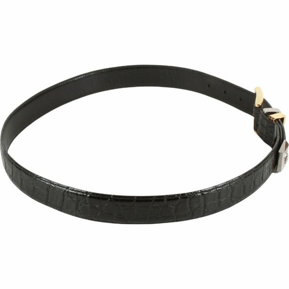 Authentic Gianni Versace Medusa Croc embossed leather belt - Picture 6 of 10